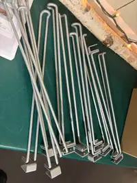 15” square tube double hook to fit over bar display. $2 each