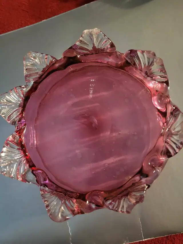 VINTAGE CRANBERRY DISH63351296865539120