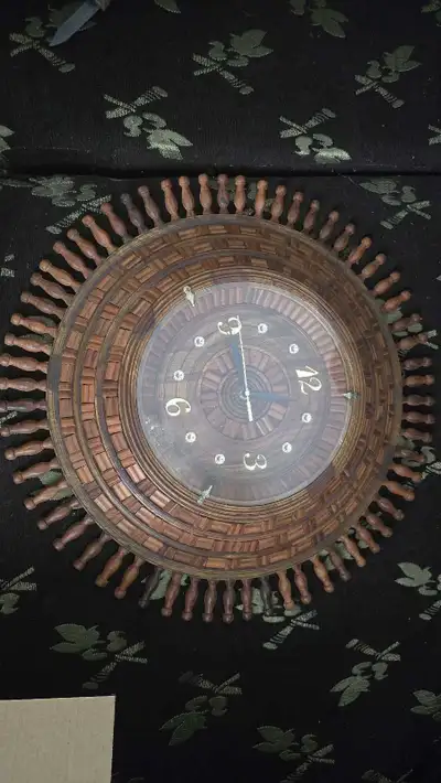 Hand Made Wooden Wall Clock - 22", View more