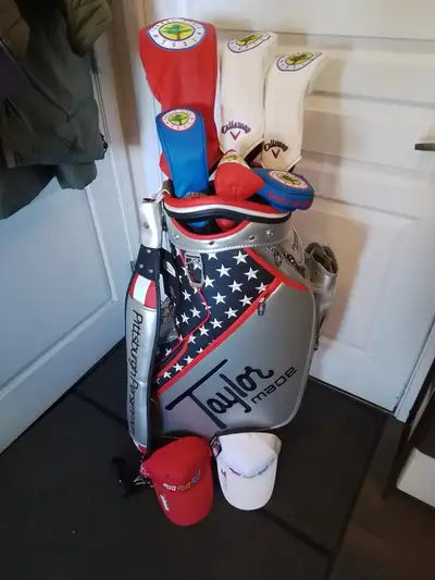 NEW TAYLORMADE  2025 U.S. OPEN STAFF  BAG  AND  HEADCOVERS, View more