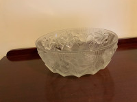 Vintage Italian Glass Bowl with Rose design