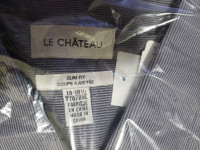 Le Chateau- Men's Dress Shirt-Thin Pin Stripe-XXL-18-18.5 Collar