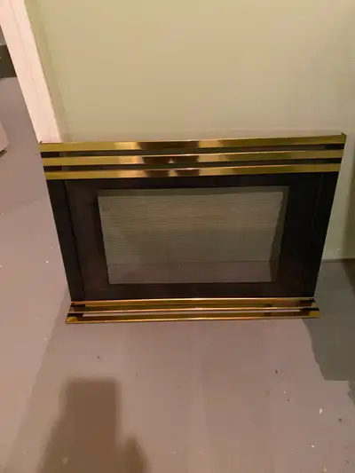 BRASS FLAT FIREPLACE SCREEN, View more