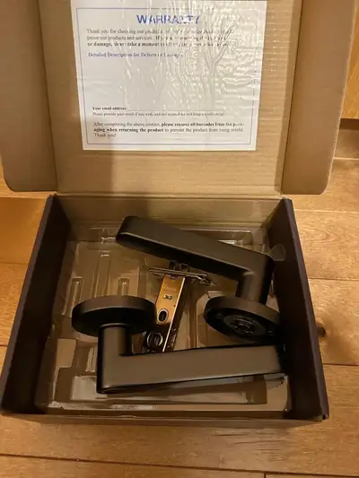 Smart Door Lock Keypad Handle (Matte Black) – New in Box, View more