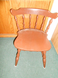 Short back solid wood brown chair
