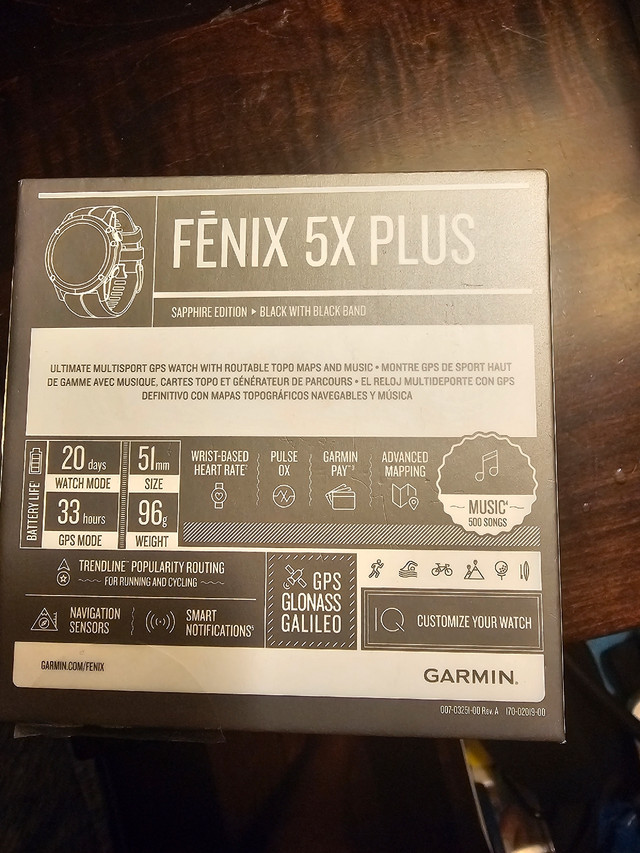 Garmin Fenix 5X plus -Sapphire model(lowered price) in General Electronics in Oakville / Halton Region - Image 2