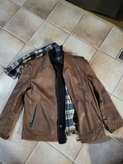 Men leather jacket 2XL, View more