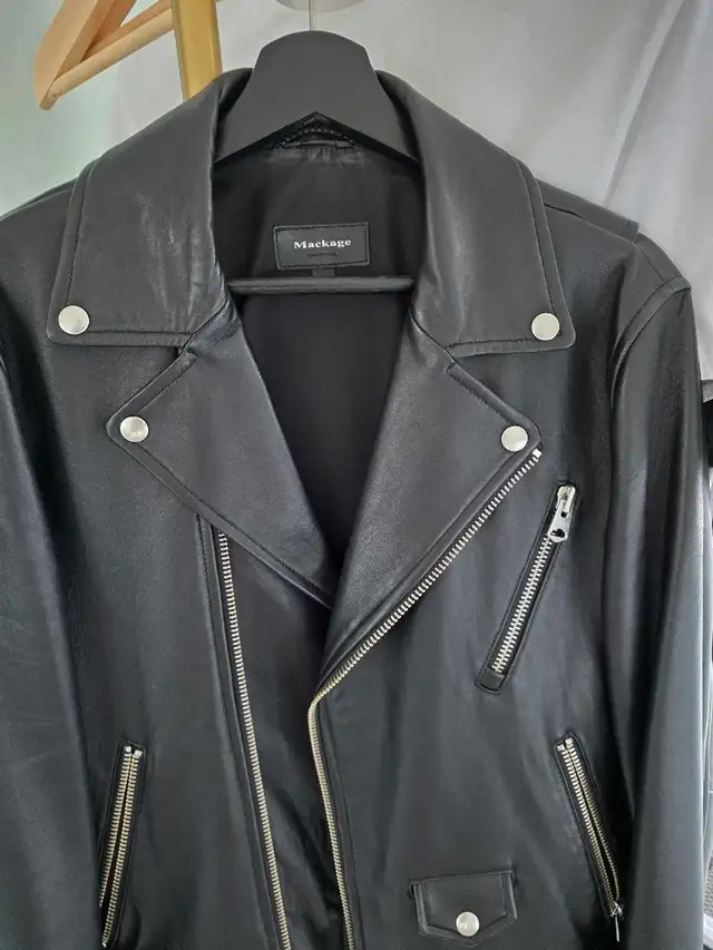 Men's Mackage Fenton Leather Biker Jacket (sz 36) in Men's in City of Toronto - Image 7