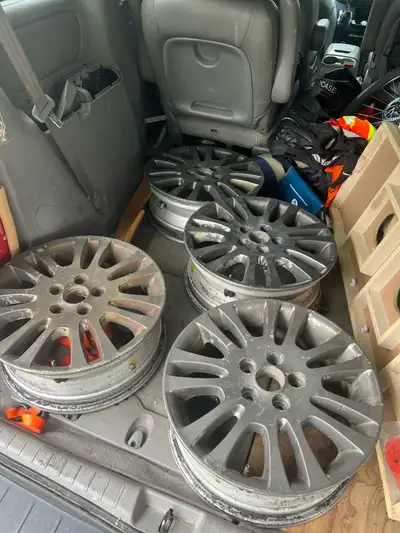 Stock wheels. Painted. Also have wheel sensors installed.