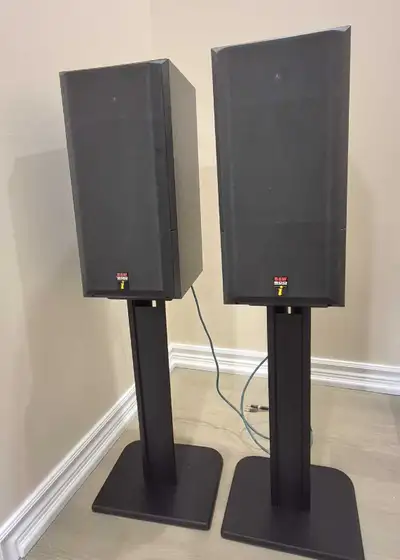 B&W Speakers DM 610 & Like New Stand, View more