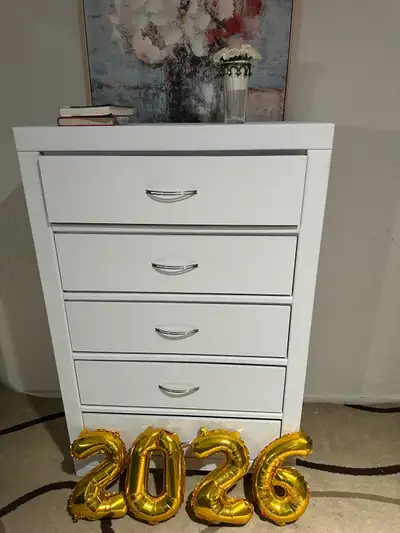 White 5-Drawer Chest, View more