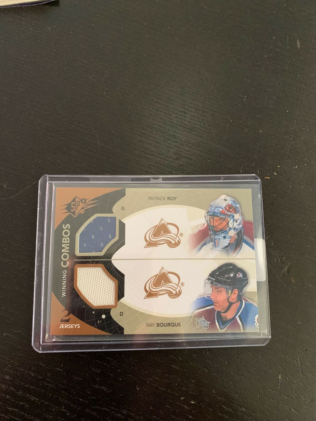 SPx winning combos 2 jersey Card Roy, Bourque  in Arts & Collectibles in Calgary