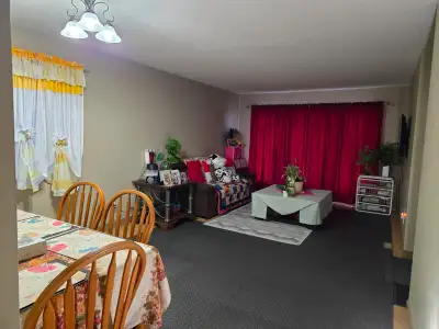 Available 2 bedroom in.my main floor an basement starting June..area is very accessible bus 11,12,78...