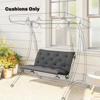 39.4" x 38.6" non-slip Porch Swing Cushion with  Back, View more
