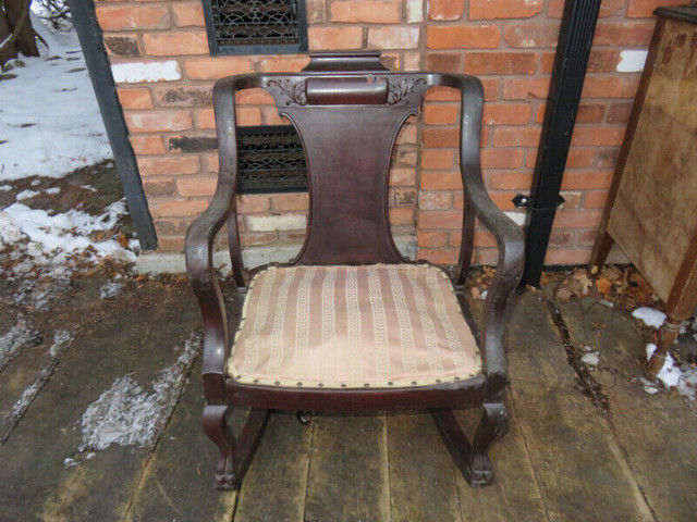 2 Solid Wood Antique Parlour Chairs in Arts & Collectibles in Oakville / Halton Region - Image 4