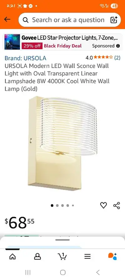 URSOLA Wall Sconce, View more