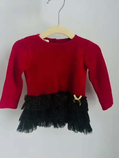Adorable Red knit dress - 3-6 months Christmas/New Years dress, View more