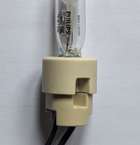 Bulb Socket  G8.5  Ceramic  with 17" leads