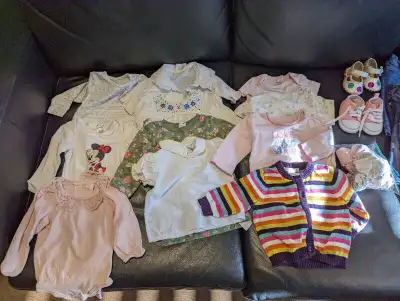3-6 months girls clothes- 20 clothing items plus socks, View more