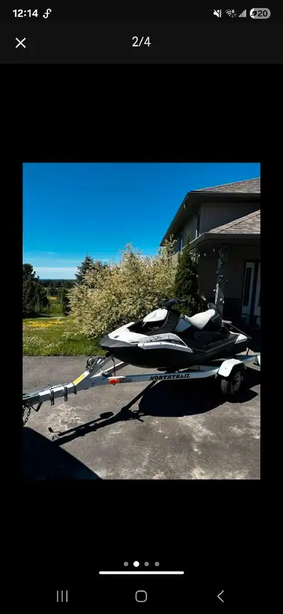 40 HOURS!!! 2016 Seadoo Spark and Trailer In amazing condition! Always stored in heated garage Only...