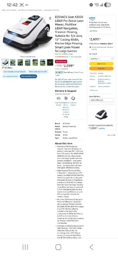 ECOVACS Goat A3000, View more