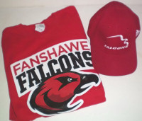 Fanshawe Falcons Adidas Cap with Med. T Shirt and 2 Bandanas