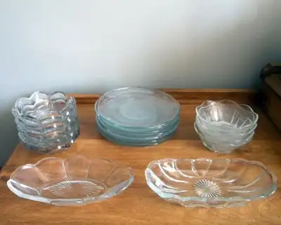Vintage Pressed Glass Dessert Dishes, Bowls and Plates, View more