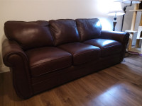 Palliser leather sofa bed for sale