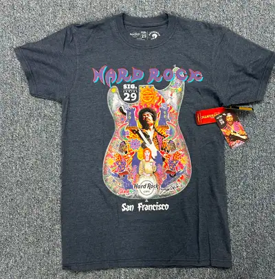 NWT Hard Rock Cafe X Jimi Hendrix Shirt - Signature Series 29 San Francisco 2010-11 Brand New with T...