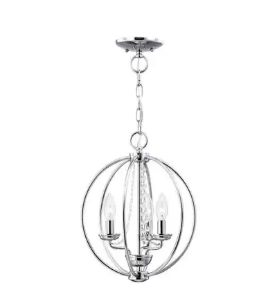 NEW LIVEX ARABELLA 3-Light Globe Mini Chandelier - CHROME, View more