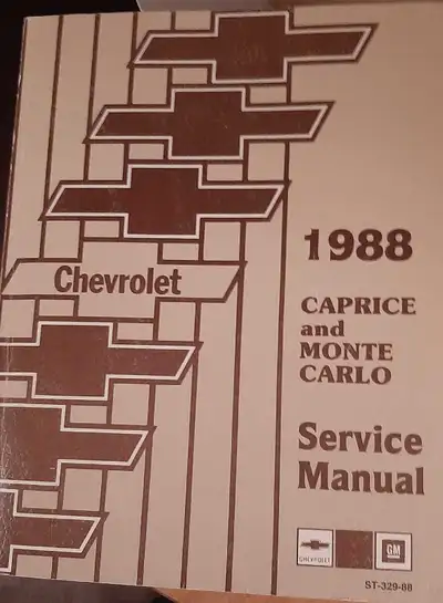 1988 Chev Caprice/Monte Carlo Service Manual. Excellent condition.