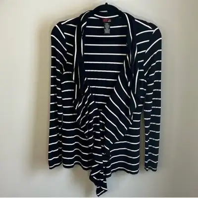 Dex Striped Open Waterfall Cardigan Womens Size M, View more