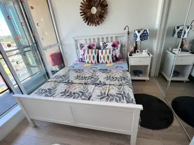 IKEA White Queen Size Bed Frame, View more