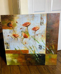 Amazing Abstract Flowers Oil Painting