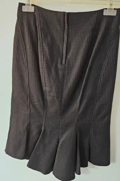 Le Chateau Black, Vertical Striped Business Casual Skirt, 22 inc, View more