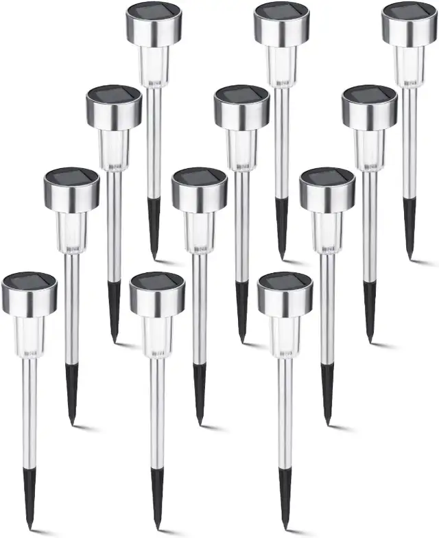 UNUSED 12-pack Outdoor Solar Garden Pathway Lights (Cool White) in Outdoor Lighting in Mississauga / Peel Region - Image 4