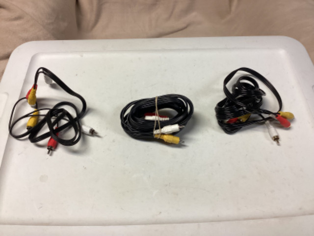 Three TV/VCR Hook Up Cables in General Electronics in City of Halifax