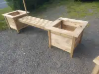 Bench with 2 planters 
