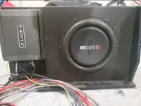 MB Quart Sub Hertz Amp Sub Box and wiring 