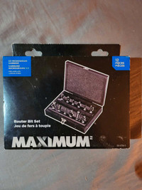 Maximum C3 micrograin carbide router bit set 12 pieces