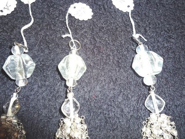 10 Long Sparkling White Crystal Beaded Tassels as Tree Ornaments in Holiday, Event & Seasonal in City of Toronto - Image 4