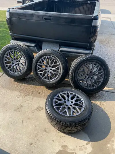 18x8 Envy Wheels in near new condition / Yokohama IceGaurd iG51v studless winter tires 70% tread rem...
