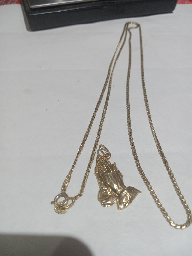 18k gold chain 14k pendent set Jewellery & Watches Mississauga