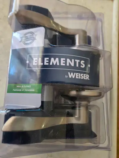 Weiser elements bel hall and closet doorknob set satin nickel., View more