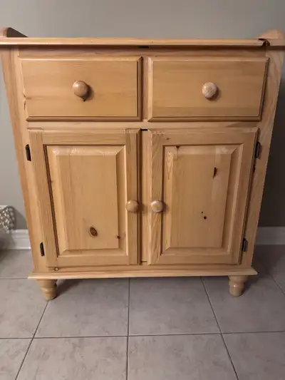 Solid Wood Pine Accent Cabinet / Storage Sideboard (32"x18"x37"), View more
