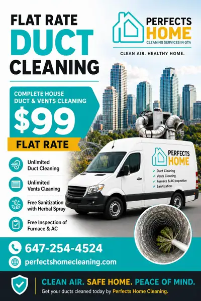 DUCT CLEANING FLAT $99 (647-254-4524), View more
