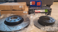 Stoptech Drilled and Slotted Rotors & EBC Redstuff Brake Pads