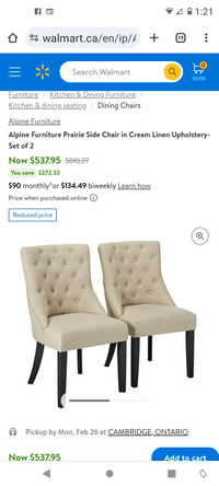 Set of 2 Prairie Side Chairs 