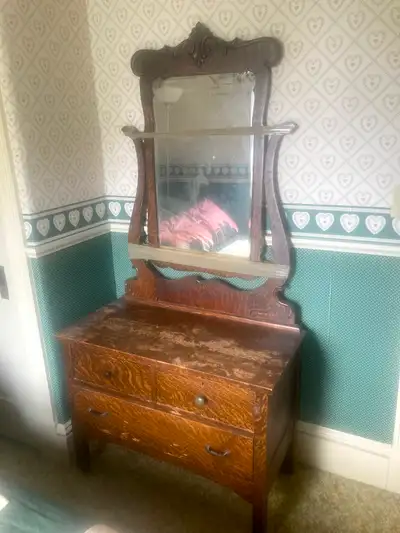 Antique Dresser (1919) needs refinishing, View more