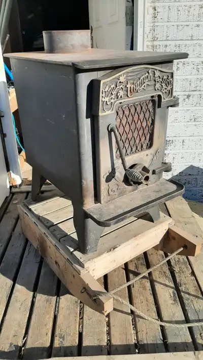 Cast iron wood burning stove, View more